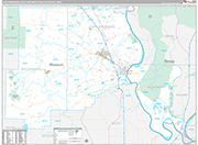 Cape Girardeau Wall Map Premium Style